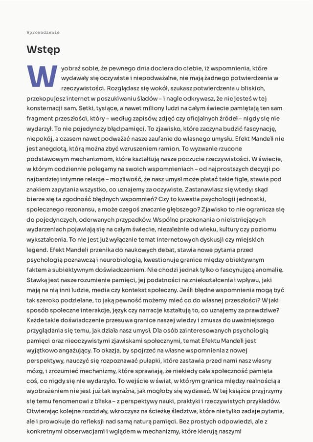 Otwarcie rozdziału — Efekt Mandeli: dlaczego miliony ludzi pamiętają rzeczy, które się nie wydarzyły