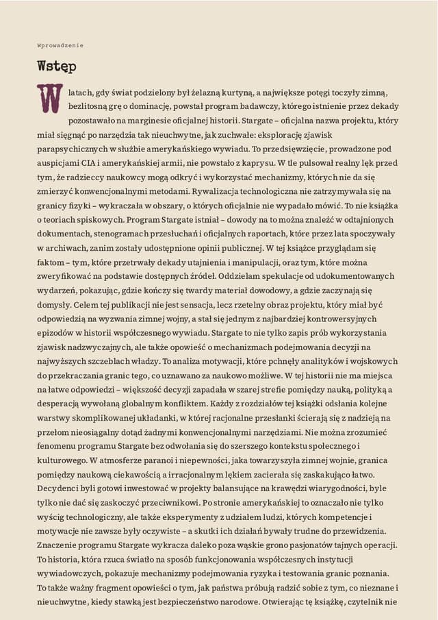 Otwarcie rozdziału — Program Stargate: tajny eksperyment CIA