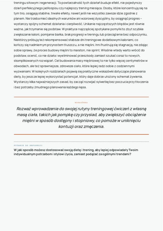 Wskazówka i pytanie — Dieta na masę mięśniową: odżywianie, trening i regeneracja