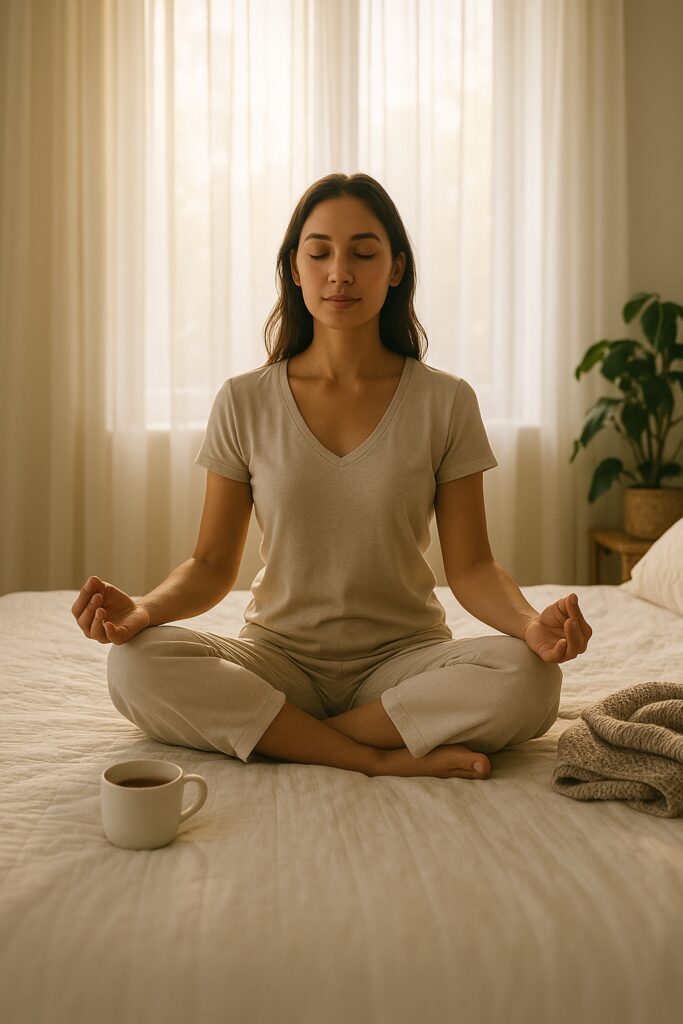 Okładka ebooka: Praktyka mindfulness dla zabieganych – poradnik porannej rutyny